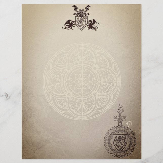 Mittelalter Briefbogen (Vorderseite)