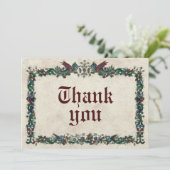 Mittelalter - Danke Karte (Stehend Vorderseite)