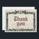 Mittelalter - Danke Karte<br><div class="desc">Mittelalterliche Renaissance Mittelalter Drache Ritter Renfaire Dank Karte</div>