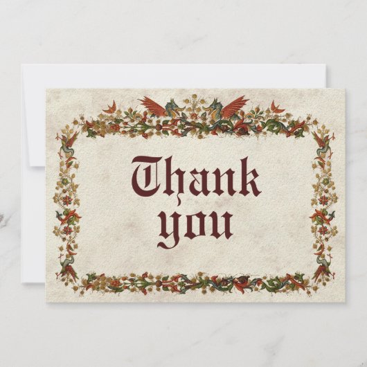 Mittelalter - Danke Karte (Vorderseite)