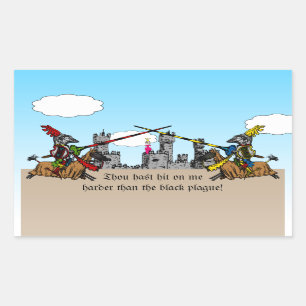 Mittelalter - Erklärung der Liebe Rechteckiger Aufkleber