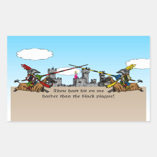 Mittelalter - Erklärung zur Liebe Rechteckiger Aufkleber