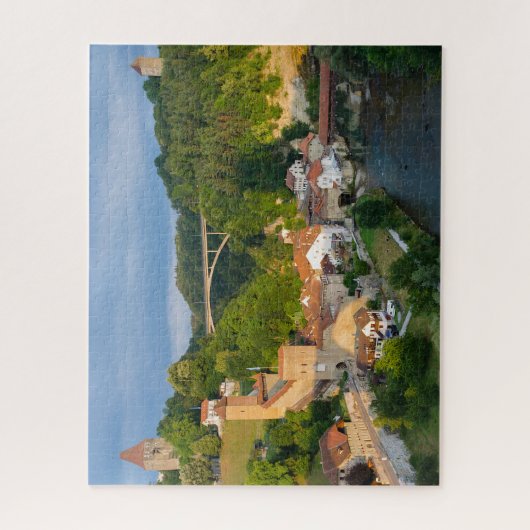 Mittelalter Freiburg Schweizer Städtchen Puzzle (Vertikal)