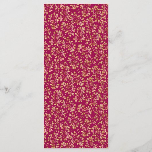 Mittelalter Gold Menükarte (Rückseite)