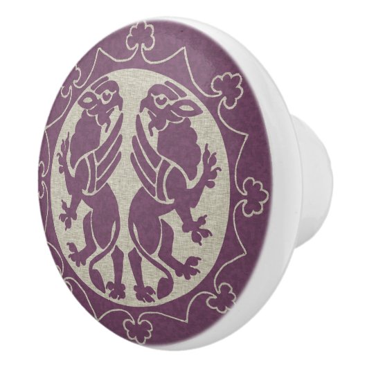 Mittelalter Griffins Keramikknauf (Rechts)