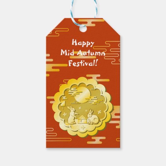 Mittelalter Herbstfestival Goldener Mondbummel Geschenkanhänger (Vorderseite)