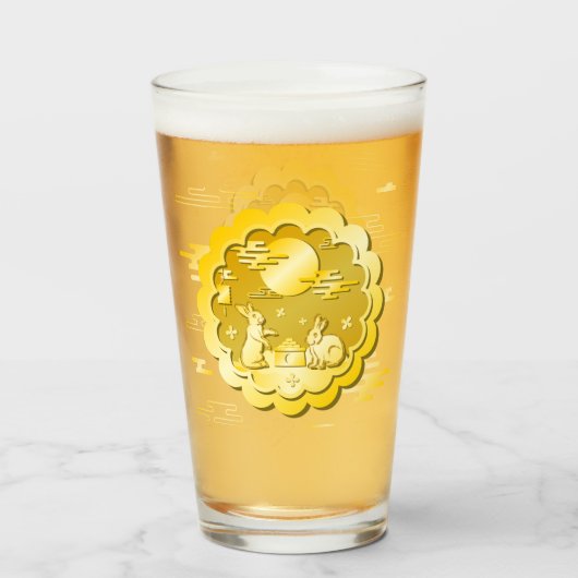 Mittelalter Herbstfestival Goldener Mondbummel Glas (Vorne (Gefüllt))