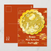 Mittelalter Herbstfestival Goldener Mondbummel Postkarte (Vorne/Hinten)