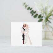 Mittelalter Herr und Lady Postkarte (Stehend Vorderseite)