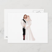 Mittelalter Herr und Lady Postkarte (Vorne/Hinten)