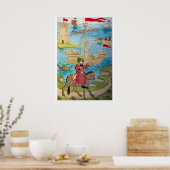 Mittelalter in England - Pilger aus Canterbury Poster (Küche)