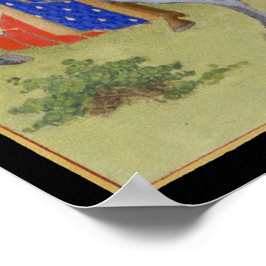 Mittelalter Kalender Mai Taurus & Gemini Poster (Ecke)