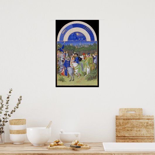 Mittelalter Kalender Mai Taurus & Gemini Poster (Küche)