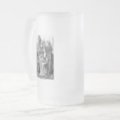 Mittelalter Mattglas Bierglas (Vorderseite Links)