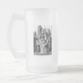 Mittelalter Mattglas Bierglas (Links)