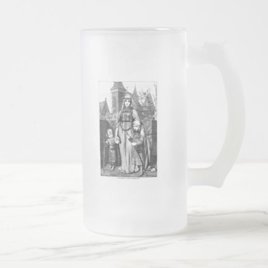 Mittelalter Mattglas Bierglas (Rechts)