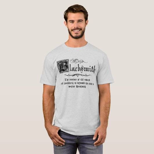Mittelalter Meister Blacksmith T-Shirt (Vorne ganz)