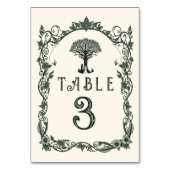 Mittelalter Mittelalter Gravur Fantasy Wedding Ta Tischnummer (Vorderseite)