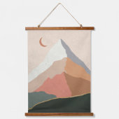 Mittelalter Moderne Abstrakte Berge Wandteppich Mit Holzrahmen (Vorderseite)