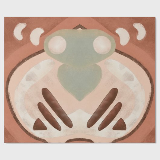 Mittelalter Moderne Abstrakte Bio Kunst Geschenkpapier (Flach)