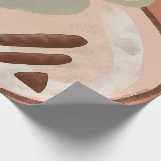 Mittelalter Moderne Abstrakte Bio Kunst Geschenkpapier (Ecke)