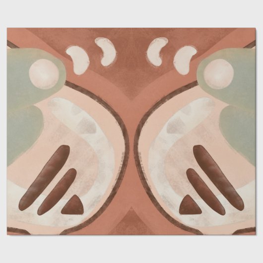 Mittelalter Moderne Abstrakte Bio Kunst Geschenkpapier (Saum)