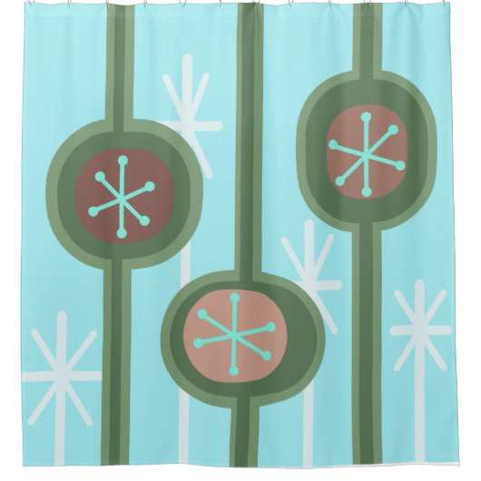 Mittelalter Moderne Abstrakte Blume (Frühjahr) Duschvorhang (Vorderseite)