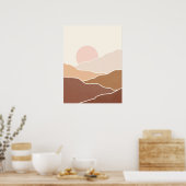 Mittelalter Moderne Abstrakte Landschaft Poster (Küche)