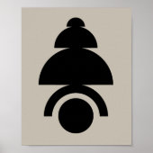 Mittelalter Moderne Abstrakte Minimalistische Kuns Poster (Vorne)