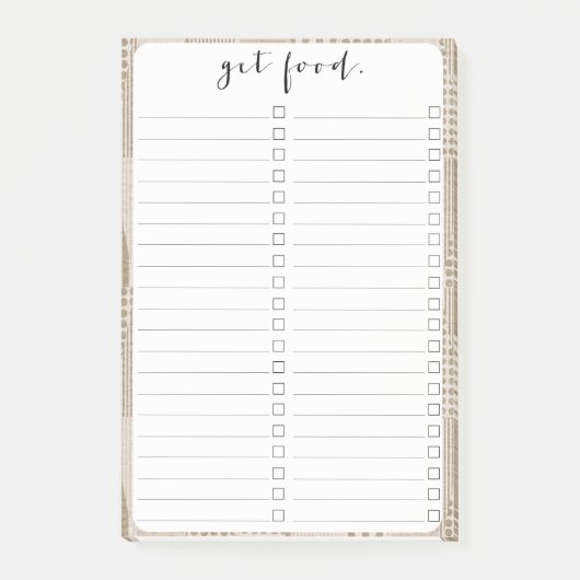 Mittelalter Moderne Abstrakte neutrale Druckschrif Post-it Klebezettel (Vorderseite)