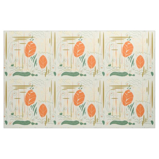 Mittelalter Moderne Abstrakte Seenlandschaft mit F Stoff (Yard (91,4 cm))