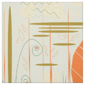Mittelalter Moderne Abstrakte Seenlandschaft mit F Stoff (Muster)