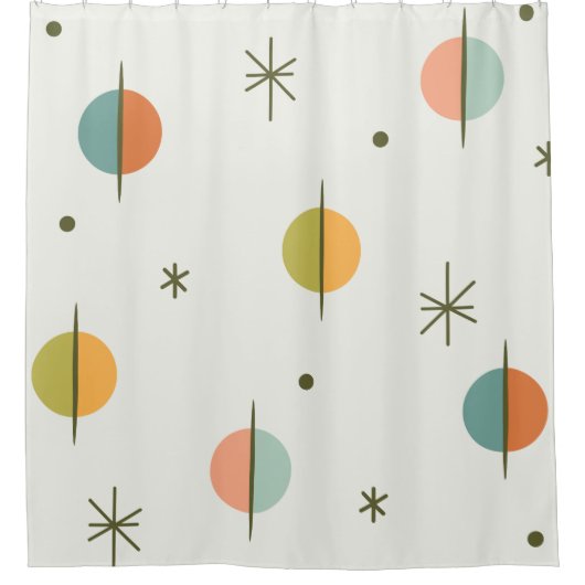 Mittelalter Moderne Abstrakte Welten und Sterne Duschvorhang (Vorderseite)