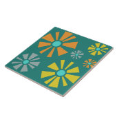 Mittelalter Moderne Blume Aquamarin Fliese (Seite)