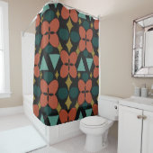 Mittelalter Moderne Blume Diamond Black Duschvorhang (Beispiel)