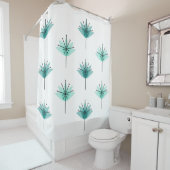 Mittelalter Moderne Blume Türkis Duschvorhang (Beispiel)