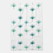 Mittelalter Moderne Blume Türkis Geschirrtuch (Vertikal)