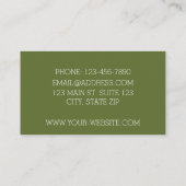 Mittelalter Moderne Boomerangs Chartreuse Visitenkarte (Rückseite)