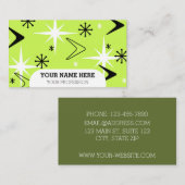 Mittelalter Moderne Boomerangs Chartreuse Visitenkarte (Vorne/Hinten)