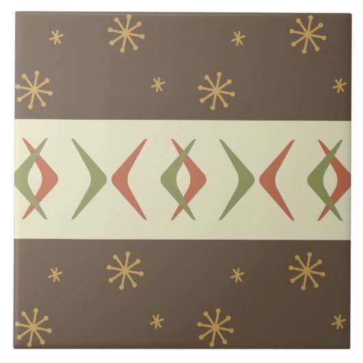 Mittelalter Moderne Boomerangs mehrfarbig Fliese (Vorderseite)