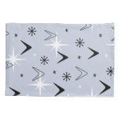 Mittelalter Moderne Boomerangs Silver Blue Kissenbezug (Rückseite)