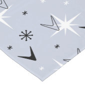 Mittelalter Moderne Boomerangs Silver Blue Kurzer Tischläufer (Ecke)