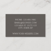 Mittelalter Moderne Boomerangs Taupe Visitenkarte (Rückseite)