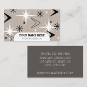 Mittelalter Moderne Boomerangs Taupe Visitenkarte (Vorne/Hinten)