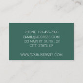 Mittelalter Moderne Boomerangs Türkis Visitenkarte (Rückseite)