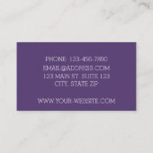 Mittelalter Moderne Bumerangs Lila Visitenkarte (Rückseite)