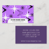 Mittelalter Moderne Bumerangs Lila Visitenkarte (Vorne/Hinten)