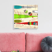 Mittelalter Moderne Fischkunst Abstrakt Leinwanddruck (Insitu (Wohnzimmer))