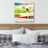 Mittelalter Moderne Fischkunst Abstrakt Leinwanddruck (Insitu (Schlafzimmer))