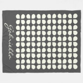 Mittelalter Moderne Formen in Schwarz Personalisie Fleecedecke (Vorderseite (Horizontal))